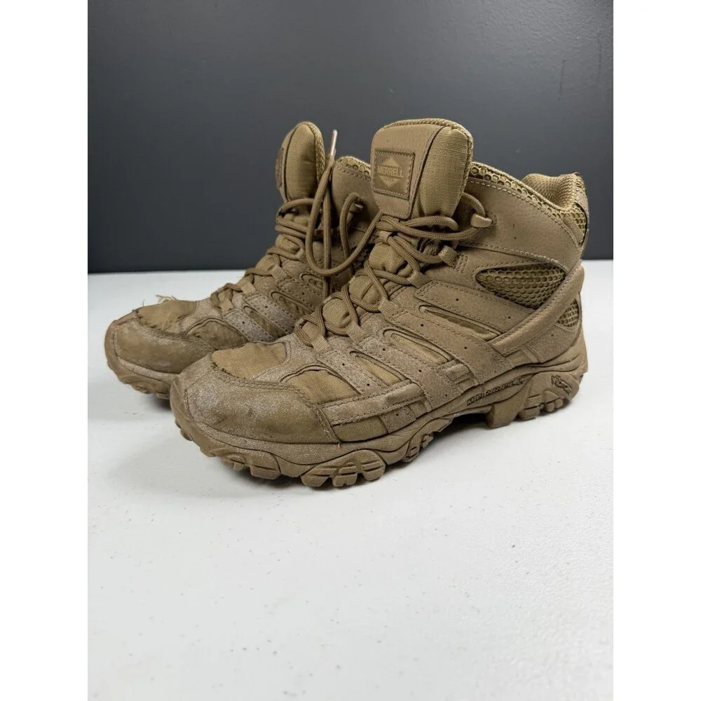 Pre-owned Merrell Men's Moab 2 Mid Tactical Waterproof Boots J15849 U.S Size 8.5